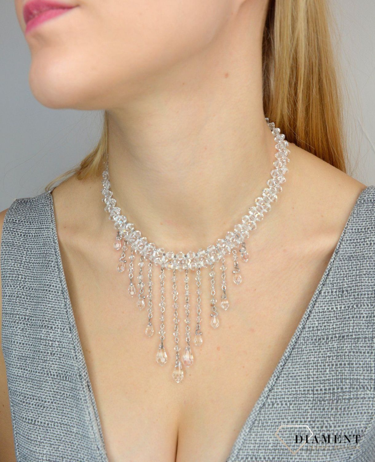 Naszyjnik z Kryształami Swarovskiego  NR 480 wykonana ze srebra próby 925 oraz ekskluzywnych kryształów Swarovski®  (1).JPG